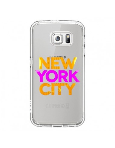 Coque New York City NYC Orange Rose Transparente pour Samsung Galaxy S6 - Javier Martinez