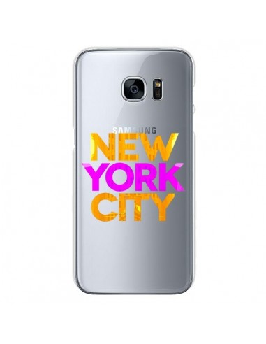 Coque New York City NYC Orange Rose Transparente pour Samsung Galaxy S7 - Javier Martinez