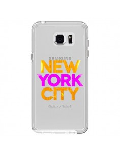 Coque New York City NYC Orange Rose Transparente pour...