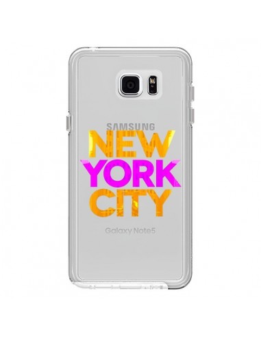 Coque New York City NYC Orange Rose Transparente pour Samsung Galaxy Note 5 - Javier Martinez