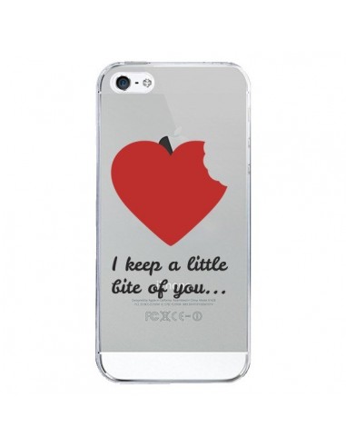 Coque iPhone 5/5S et SE I keep a little bite of you Love Heart Amour Transparente - Julien Martinez