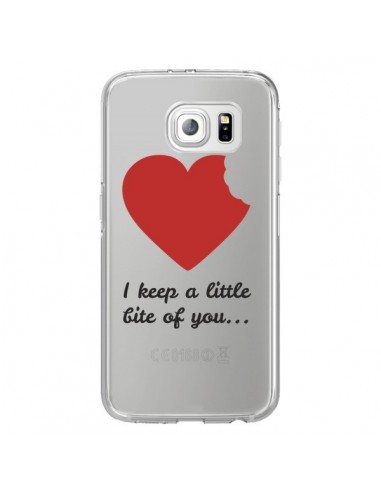 Coque I keep a little bite of you Love Heart Amour Transparente pour Samsung Galaxy S6 Edge - Julien Martinez