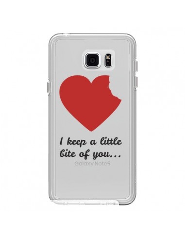 Coque I keep a little bite of you Love Heart Amour Transparente pour Samsung Galaxy Note 5 - Julien Martinez