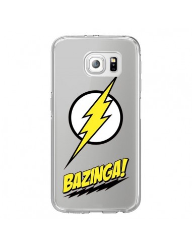 Coque Bazinga Sheldon The Big Bang Thoery Transparente pour Samsung Galaxy S6 Edge - Jonathan Perez