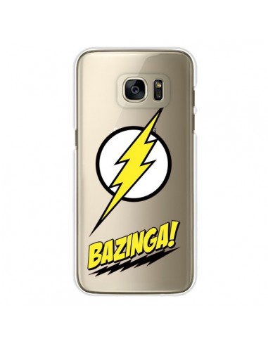 Coque Bazinga Sheldon The Big Bang Thoery Transparente pour Samsung Galaxy S7 Edge - Jonathan Perez