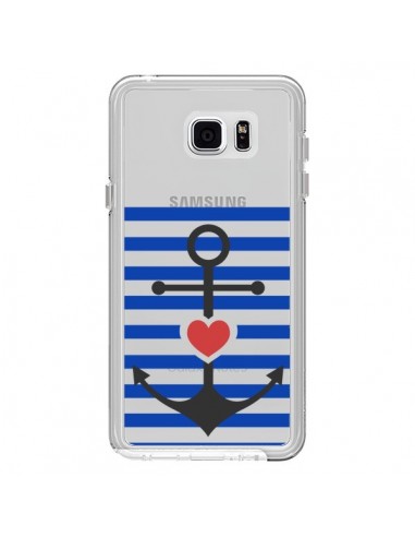Coque Mariniere Ancre Marin Coeur Transparente pour Samsung Galaxy Note 5 - Jonathan Perez