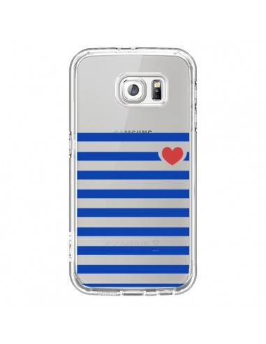 Coque Mariniere Coeur Love Transparente pour Samsung Galaxy S6 - Jonathan Perez