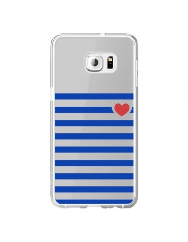 Coque Mariniere Coeur Love Transparente pour Samsung Galaxy S6 Edge Plus - Jonathan Perez