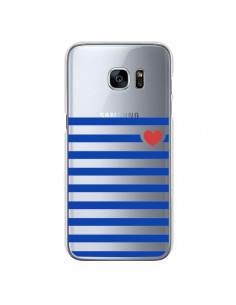 Coque Mariniere Coeur Love Transparente pour Samsung...