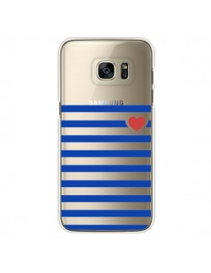 Coque Mariniere Coeur Love Transparente pour Samsung...