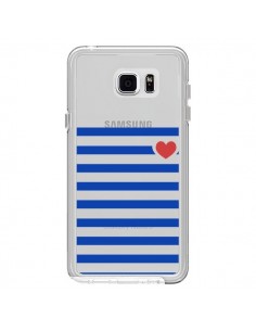 Coque Mariniere Coeur Love Transparente pour Samsung...