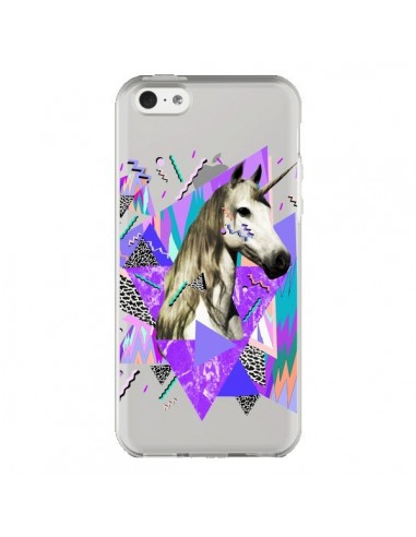Coque iPhone 5C Licorne Unicorn Azteque Transparente - Kris Tate