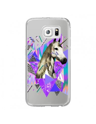Coque Licorne Unicorn Azteque Transparente pour Samsung Galaxy S6 Edge - Kris Tate