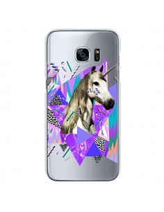 Coque Licorne Unicorn Azteque Transparente pour Samsung...