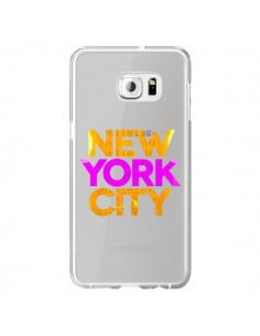 Coque New York City NYC Orange Rose Transparente pour...