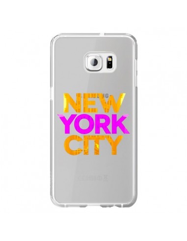 Coque New York City NYC Orange Rose Transparente pour Samsung Galaxy S6 Edge Plus - Javier Martinez