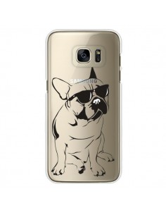 Coque Chien Bulldog Dog Transparente pour Samsung Galaxy...