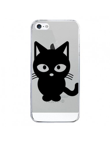 Coque iPhone 5/5S et SE Chat Noir Cat Transparente - Yohan B.
