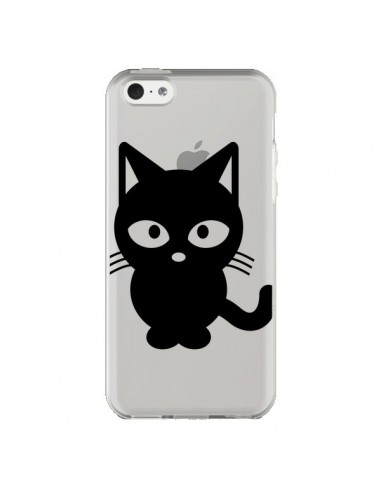 Coque iPhone 5C Chat Noir Cat Transparente - Yohan B.