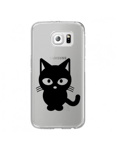Coque Chat Noir Cat Transparente pour Samsung Galaxy S6 Edge - Yohan B.