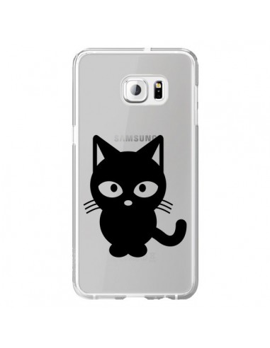 Coque Chat Noir Cat Transparente pour Samsung Galaxy S6 Edge Plus - Yohan B.