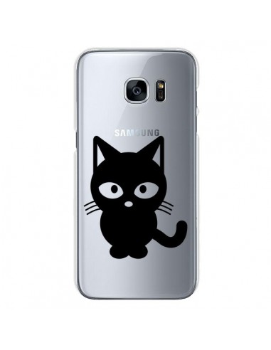 Coque Chat Noir Cat Transparente pour Samsung Galaxy S7 - Yohan B.