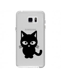 Coque Chat Noir Cat Transparente pour Samsung Galaxy Note...