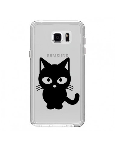Coque Chat Noir Cat Transparente pour Samsung Galaxy Note 5 - Yohan B.