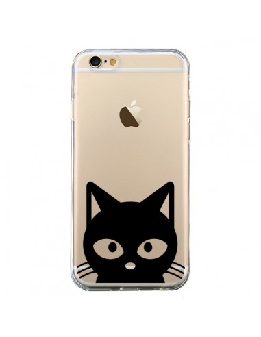 Coque iPhone 6 et 6S Tête Chat Noir Cat Transparente - Yohan B.