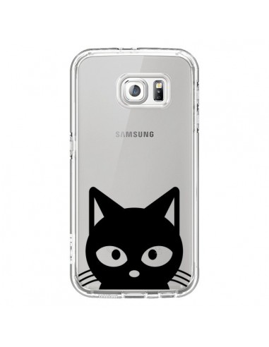 Coque Tête Chat Noir Cat Transparente pour Samsung Galaxy S6 - Yohan B.