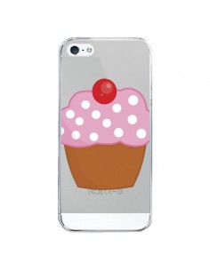 Coque iPhone 5/5S et SE Cupcake Cerise Transparente -...
