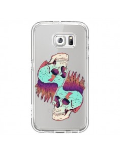 Coque Tête de Mort Crane Punk Double Transparente pour...