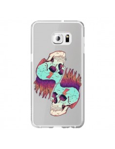 Coque Tête de Mort Crane Punk Double Transparente pour...