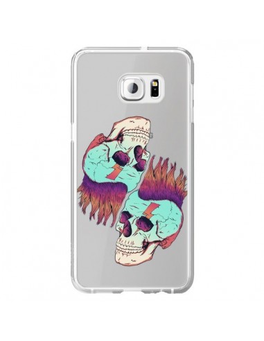 Coque Tête de Mort Crane Punk Double Transparente pour Samsung Galaxy S6 Edge Plus - Victor Vercesi