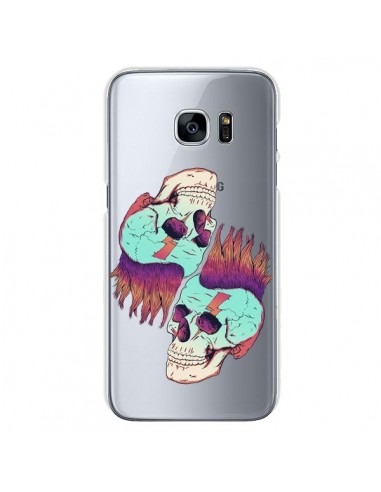 Coque Tête de Mort Crane Punk Double Transparente pour Samsung Galaxy S7 - Victor Vercesi