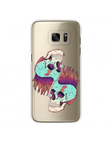 Coque Tête de Mort Crane Punk Double Transparente pour Samsung Galaxy S7 Edge - Victor Vercesi