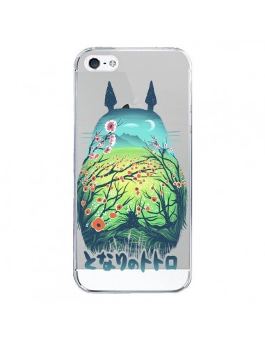 Coque iPhone 5/5S et SE Totoro Manga Flower Transparente - Victor Vercesi