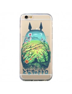 Coque iPhone 6 et 6S Totoro Manga Flower Transparente -...
