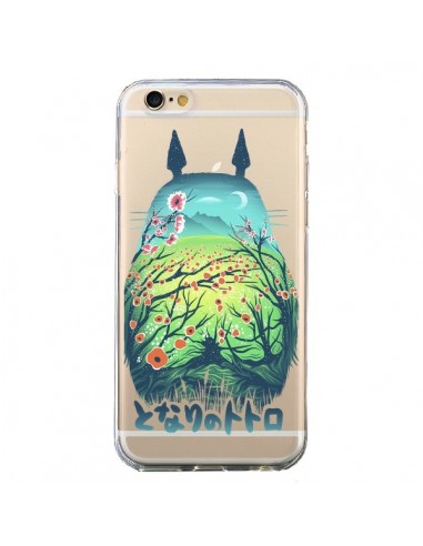 Coque iPhone 6 et 6S Totoro Manga Flower Transparente - Victor Vercesi