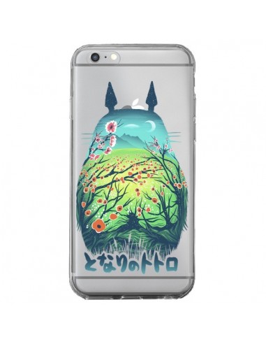 Coque iPhone 6 Plus et 6S Plus Totoro Manga Flower Transparente - Victor Vercesi