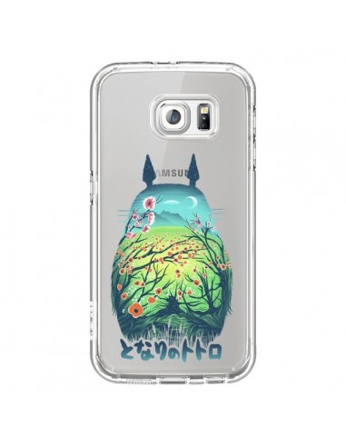 Coque Totoro Manga Flower Transparente pour Samsung Galaxy S6 - Victor Vercesi