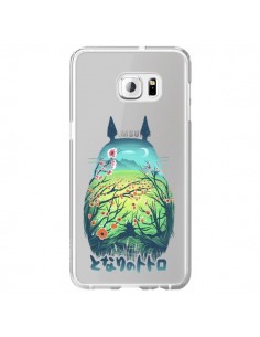 Coque Totoro Manga Flower Transparente pour Samsung...