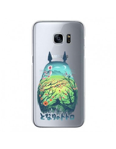 Coque Totoro Manga Flower Transparente pour Samsung Galaxy S7 - Victor Vercesi