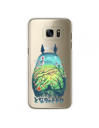 Coque Totoro Manga Flower Transparente pour Samsung Galaxy S7 Edge - Victor Vercesi