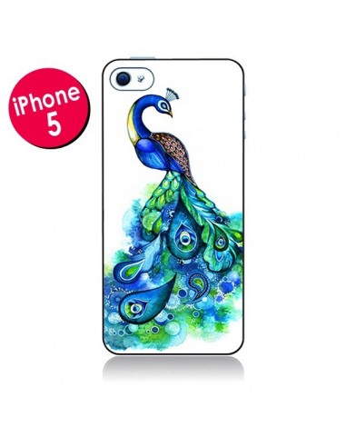 Coque Paon Multicolore pour iPhone 5 - Annya Kai