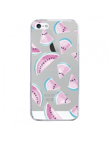 Coque iPhone 5/5S et SE Pasteque Watermelon Fruit Ete Summer Transparente - Lisa Argyropoulos