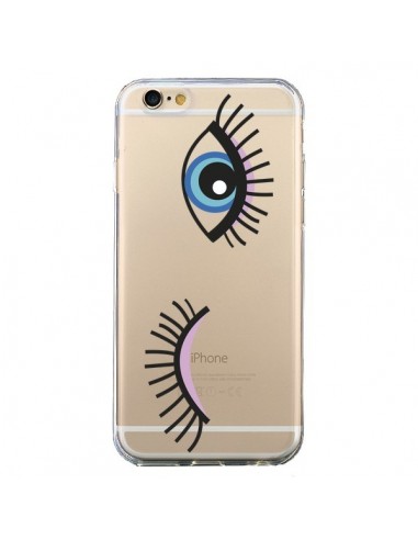 Coque iPhone 6 et 6S Eyes Oeil Yeux Bleus Transparente -  Léa Clément