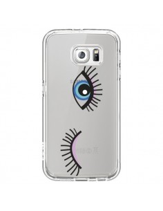 Coque Eyes Oeil Yeux Bleus Transparente pour Samsung...