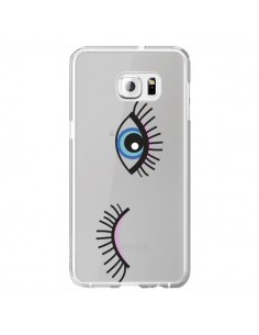Coque Eyes Oeil Yeux Bleus Transparente pour Samsung...