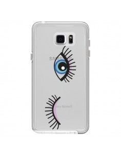Coque Eyes Oeil Yeux Bleus Transparente pour Samsung...